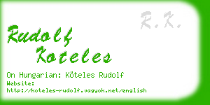 rudolf koteles business card